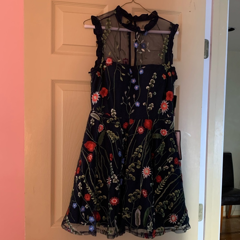 Floral Navy Dress - Macy’s - Size 11